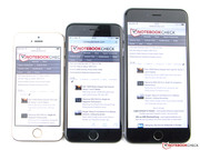 Von links: iPhone 5S, iPhone 6 und iPhone 6 Plus.