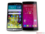 Das LG G3 (links) ist bei gleicher Paneldiagonale noch schmaler.