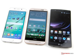 Display-Boliden: Galaxy S6 Edge, One M9 und LG G Flex 2