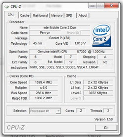 Intel C2D SU7300@1.6 GHz