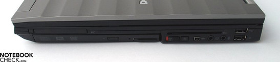 Rechte Seite: PCMCIA, DVD Laufwerk, SmartCard, Firewire, Audio Ports, 2x USB 2.0