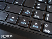 Die Pfeiltasten sind wie alle restlichen Tasten angenehm groß