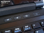 Drei Funktionstasten erleichtern die Bedienung.