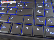 Die Pfeiltasten sind ordentlich dimensioniert.