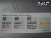 Sony preist das NW11 als Multimediatalent an