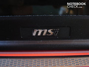 MSI-Logo am (matten) Displayrahmen