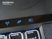 Wlan, Command Center und Stealth Mode auf der Touchscreen-Leiste
