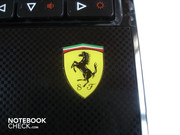 Selbst die Hanballenauflage verfügt über das bekannte Ferrari-Logo