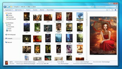 Im Explorer gibt es links eine Navigationsleiste (die sehr übersichtlich organisiert ist) und rechts ein praktisches Vorschaufenster