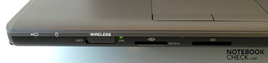 Frontseite: Status-LEDS, WiFi-Schalter, 2x Kartenleser
