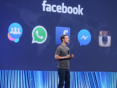 Mark Zuckerberg bei der Keynote zur F8 2015 Entwicklerkonferenz.