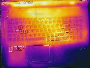 Wärmeentwicklung Oberseite (Leerlauf)