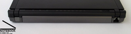 Rückseite: Akku, LAN