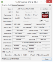 Systeminfo: GPU-Z Radeon R5 M330