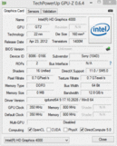 Systeminfo GPUZ HD 4000