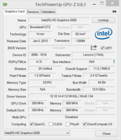 Systeminfo: GPU-Z Intel HD Graphics 5500