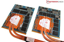 GeForce GTX 680M (links) vs. Radeon HD 7970M (rechts)
