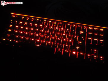 ... mit roter Beleuchtung