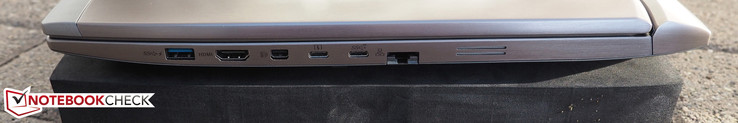 rechte Seite: USB 3.0, HDMI, Mini-DisplayPort, Thunderbolt 3, USB 3.1 Type-C, RJ45-LAN