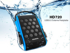 Adata HD720: Externe USB-3.0-Festplatte ist bis 200 Meter wasserdicht