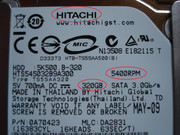 Festplattendetails der 320 GByte Hitachi