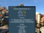 Unigine Heaven 2.1: Mit 13 FPS / Score 326 ein starkes Ergebnis für die GT 540M.