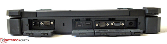 Heck: LAN, RS-232, LAN, USB 2.0, RS-232, VGA, Netzanschluss