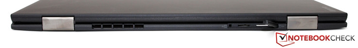 Rückseite: Luftauslass, microSD-Slot, SIM-Slot