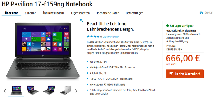 HP Pavilion 17-f159ng