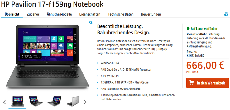 HP Pavilion 17-f159ng