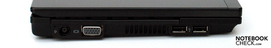 Links: Netzanschluß, VGA, 2xUSB