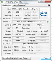 GPU-Z: Intel GMA 4500M HD