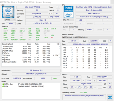 Die neuen Nitros kommen mit Intel i7-7700HQ...