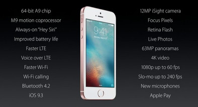 Das Apple iPhone SE (Bild: Apple via phonearena.com)