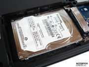 Die verbaute HDD stammt von Toshiba und umfasst 640 GByte.