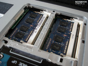 Die vier RAM-Slots beherbergen maximal 16 GByte.