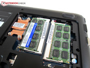 Die beiden DDR3-RAM-Slots enthalten jeweils 4096 MByte.