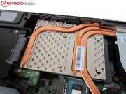 Die GeForce GTX 770M wird von einem großen Kühlkörper verdeckt.