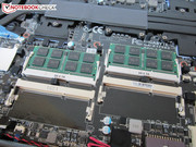 Zwei der vier RAM-Slots sind noch frei (maximal 32 GByte).