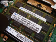 Beide Arbeitsspeicherslots sind mit 2x 2048 MByte DDR3 RAM belegt