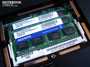 Der DDR3-Arbeitsspeicher stammt von A-DATA. Beide Slots sind bereits mit 2x 2048 MByte belegt