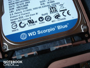 Die Festplatte stammt aus Western Digitals flotter Scorpio Blue-Reihe