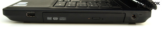 Rechts: USB-2.0, opt. LW, Stromanschluss