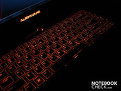 Im Gegensatz zum M15x/M17x verfügt die Tastatur nur über eine statt vier Beleuchtungszonen