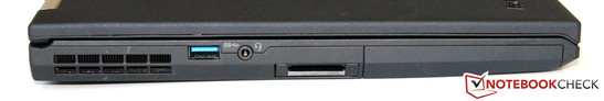 linke Seite: USB 3.0, Headset-Anschluss, Kartenleser