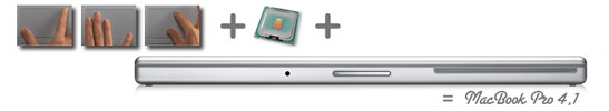 Apple MacBook Pro 4,1 mit Penryn CPU und Multitouch