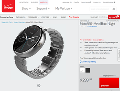 Moto 360: Verizon verkauft Motorola-Smartwatch mit Metallband