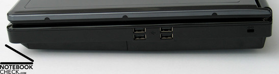 Rechte Seite: 4x USB, Kensington Lock