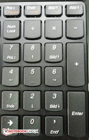 Die gute Tastatur bietet auch einen Nummernblock