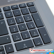 Das Nummernpad erleichtert lange Ziffernfolgen.